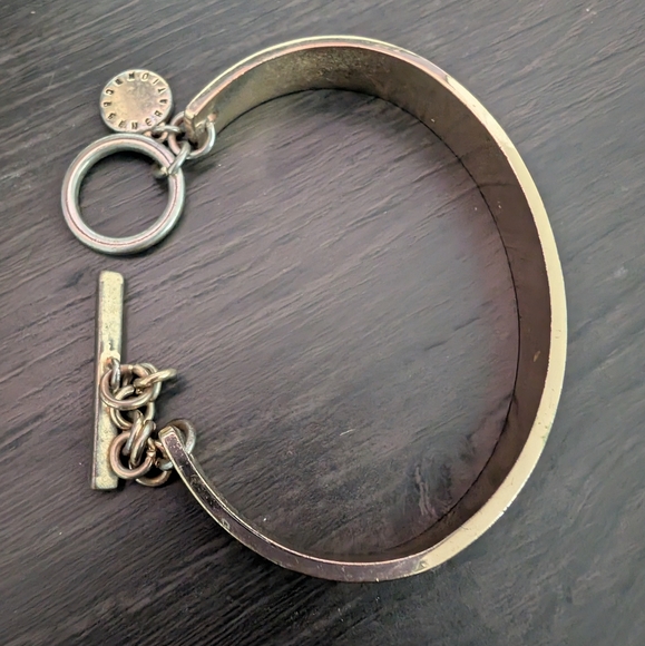 Engraved Gold/ Silver Tone Cuff Bracelet - Picture 2 of 11